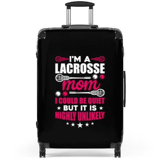 I'm a lacrosse mom Proud Lax Mother Suitcases
