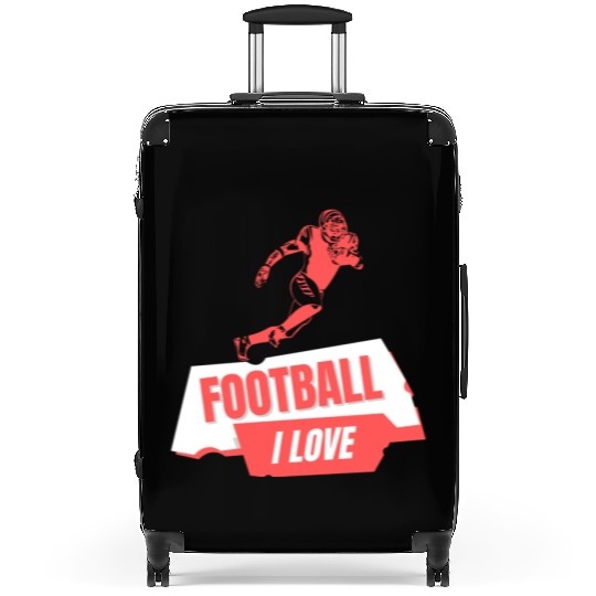 I Love Football Game Day Suitcases, Football Suitcases