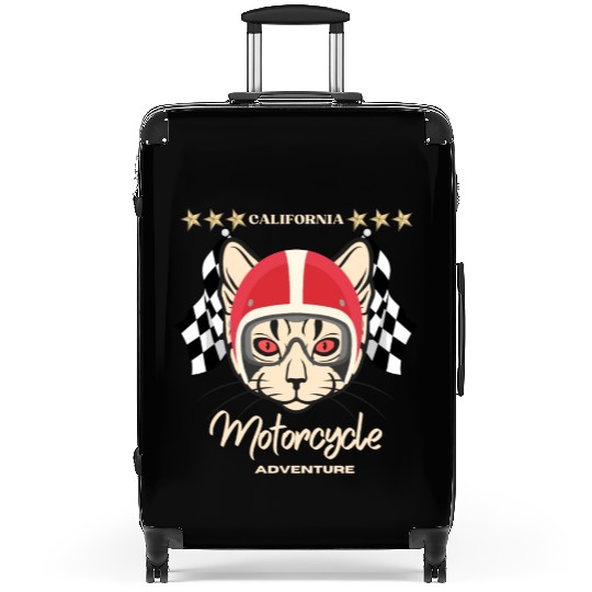 Vintage Motorcycle California Suitcases