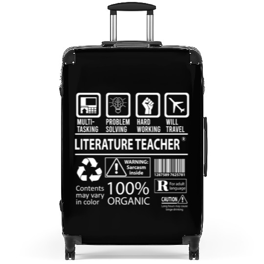 Literature Teacher Suitcases - Multitasking Job Gift