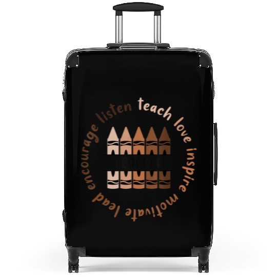 Afro African Black History Month Melanin Teacher Suitcases