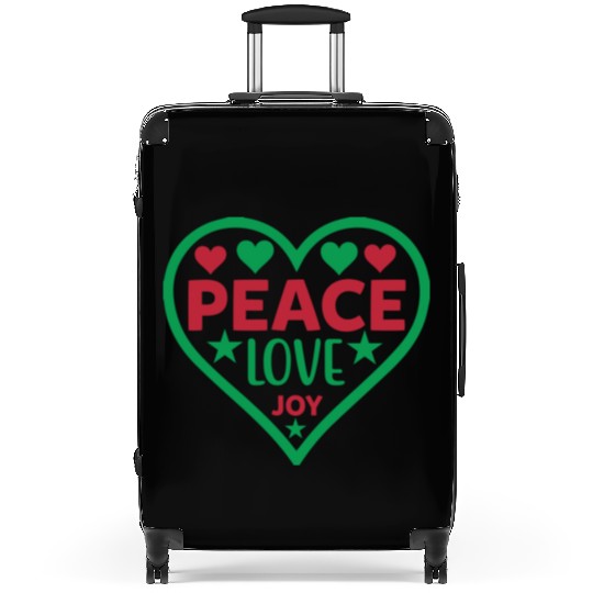 Peace Love Joy Suitcases