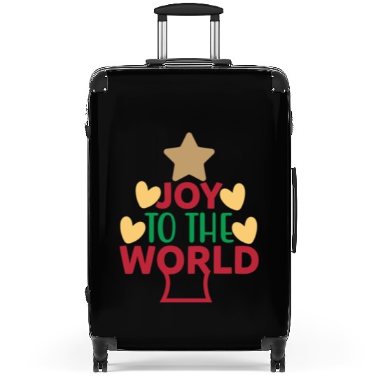 Joy-To-The-World Cristmas Suitcases Design