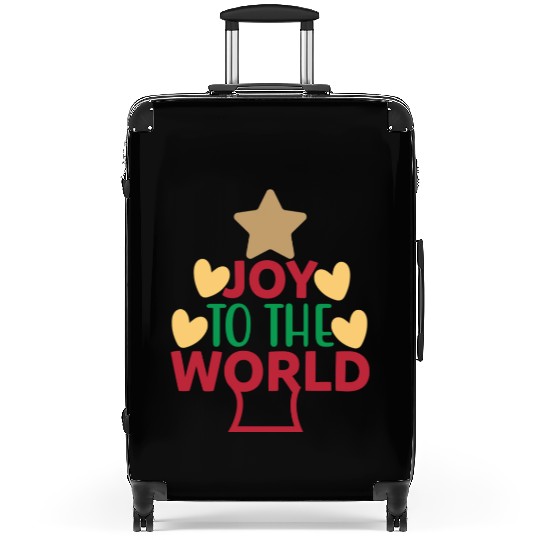 Joy-To-The-World Cristmas Suitcases Design