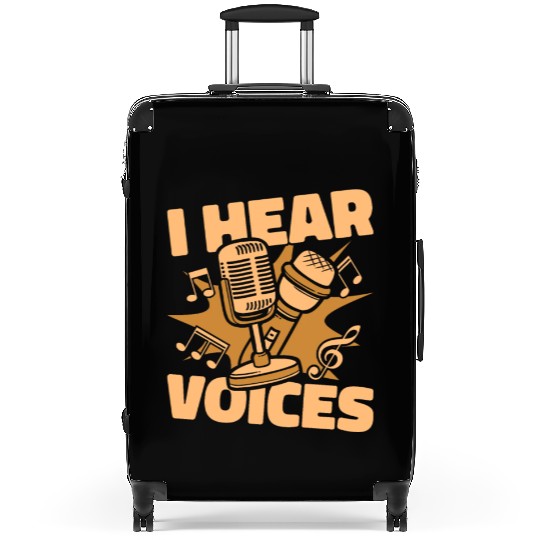 Music Teacher Microphone I Hear Voices Suitcases