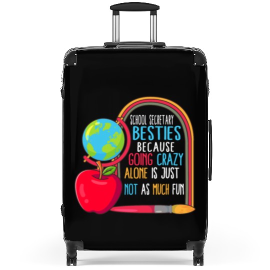School Secretary Besties Funny Suitcases, Back To