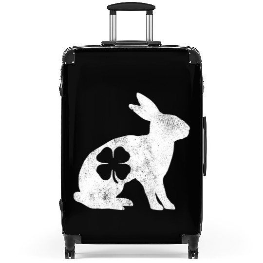 St Patrick's Day Rabbit Bunny Irish Green Shamrock Suitcases