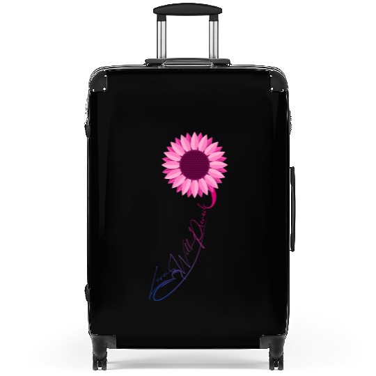 Love Will Prevail Bisexual Sunflower Bi Pride Suitcases