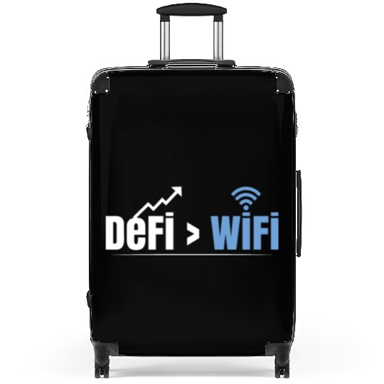 DeFi Over WiFi Funny Crypto Bitcoin Suitcases