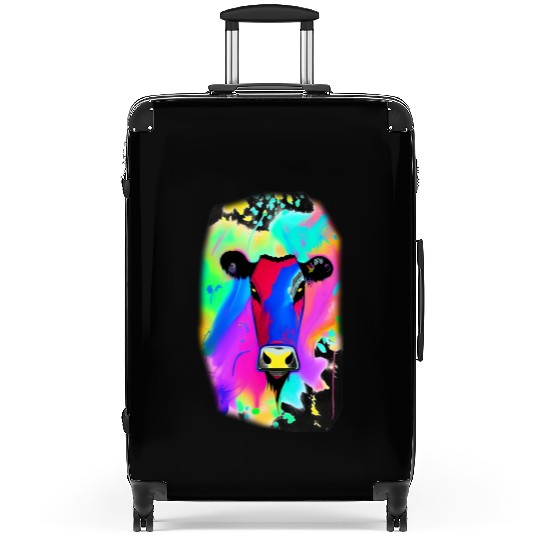 Illustration, Cattle, digital art Suitcases