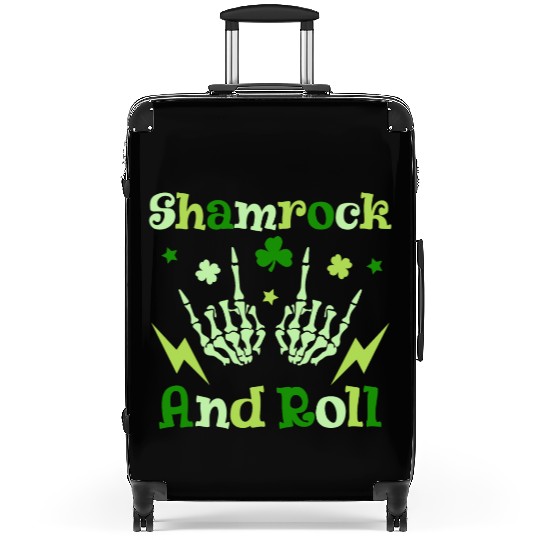 St Patrick s Shamrock And Roll St Patrick s Day Suitcases