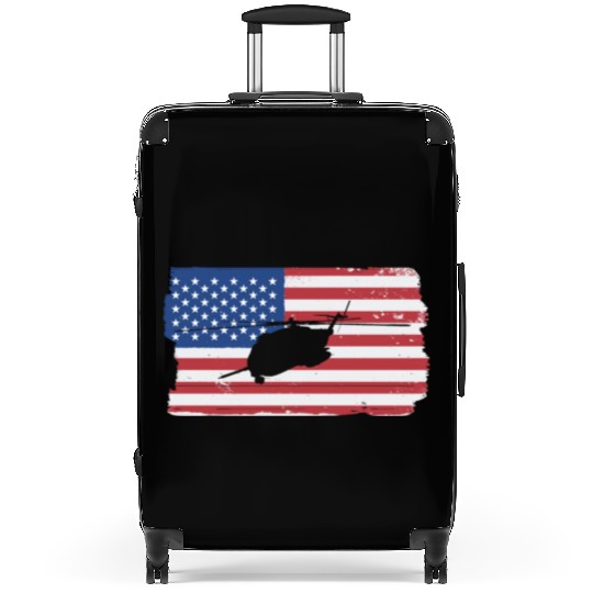CH-53 Super Stallion Helicopter American Flag CH53 Suitcases