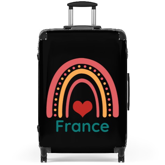 France Vintage Boho Rainbow Suitcases