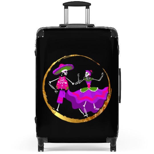 Dia De Los Muertos Suitcases, Ballet Folklorico Sugar