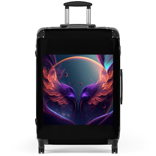 Flaming phoenix wings Suitcases