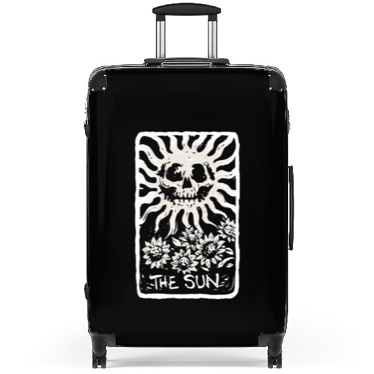 The Sun Skeleton Skull Tarot Card Suitcases