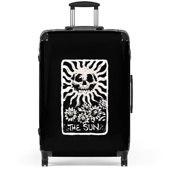 The Sun Skeleton Skull Tarot Card Suitcases