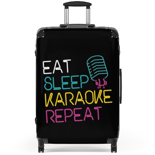 Karaoke Singer 80s Retro Eat Sleep Suitcases
