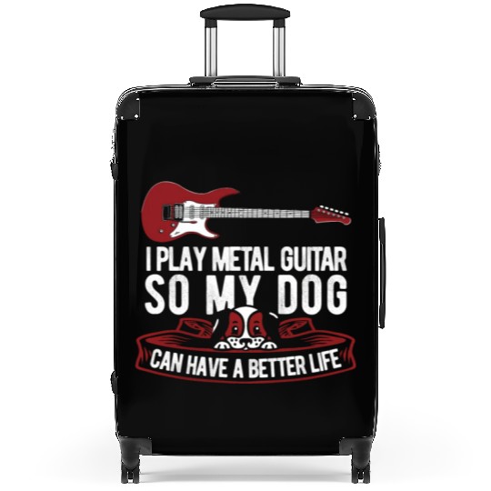 Metal Guitar Dog Suitcases