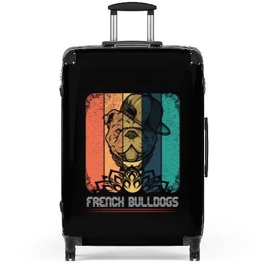 dogs are my favorite people french bulldogs funny Suitcases