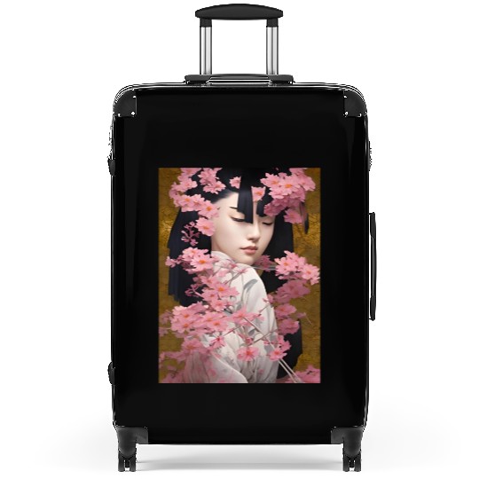Japanese Geisha Digital Art Print POSTER Suitcases