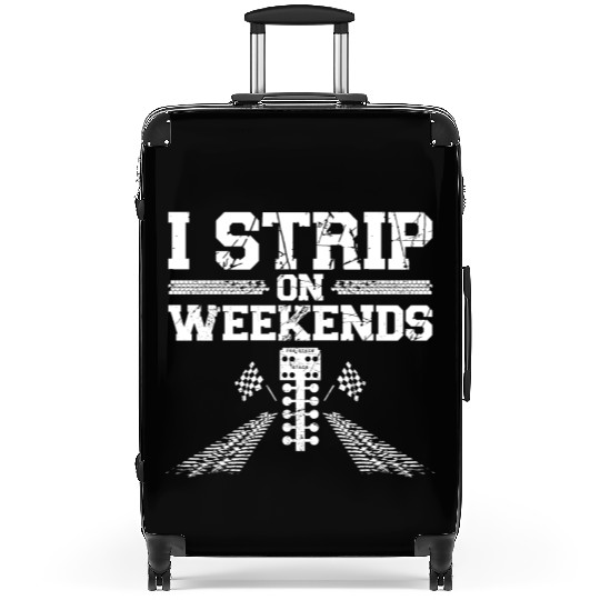 Drag Racing Race Car Pun Vintage I Suitcases
