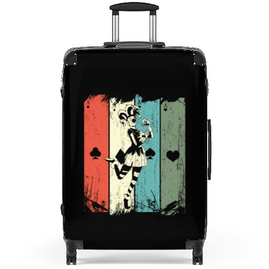 Vintage Casino Blackjack Gambling Clown Poker Card Suitcases