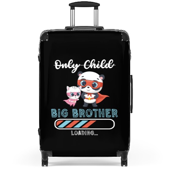 Big brother super hero panda cat Suitcases