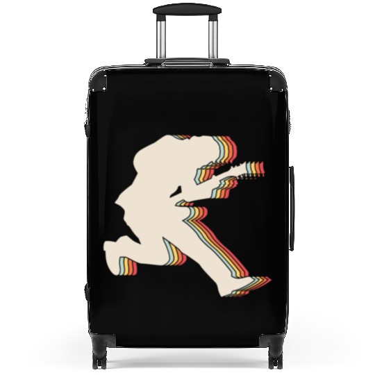 Rock and Roll Retro Guitar Player Guitarist Suitcases