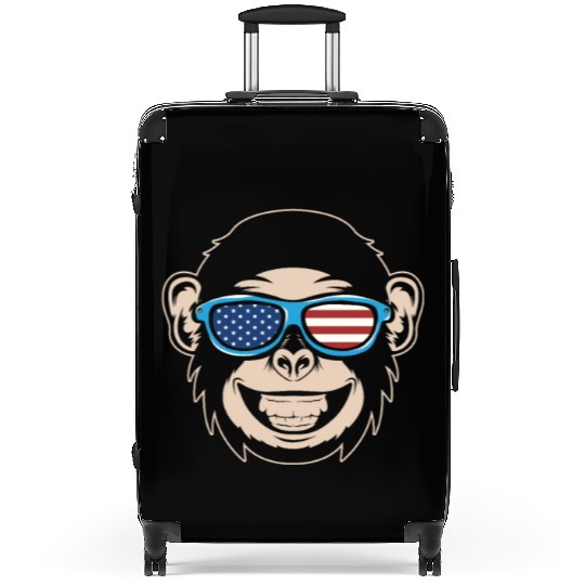 Chimpanzee Monkey Orangutan Monkey Head Suitcases