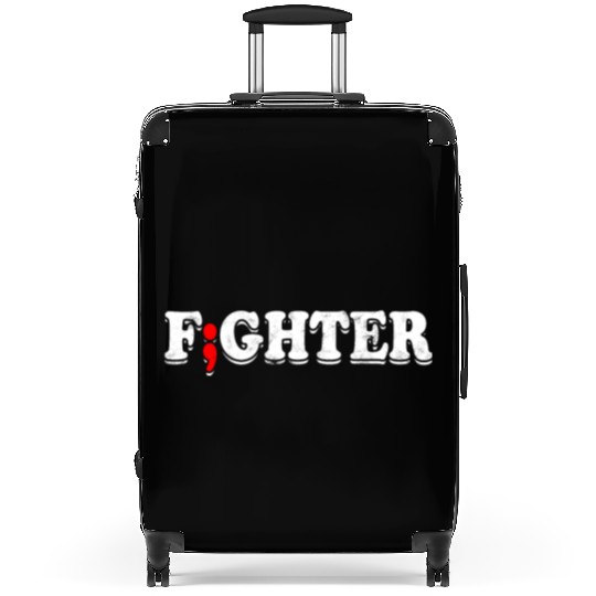 Fight Depression Prevention Mental Awareness Suitcases