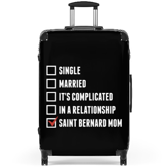 Saint Bernard Mom Check Mark Suitcases