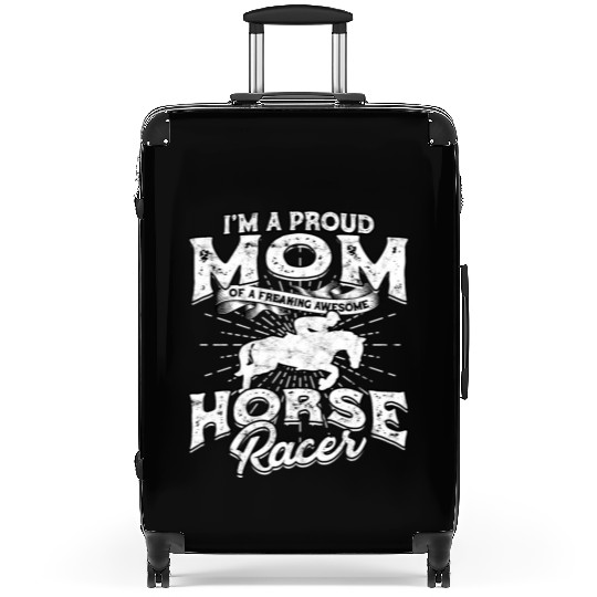 Horse Racing Mom Equestrian Horseback Horse Racer Suitcases