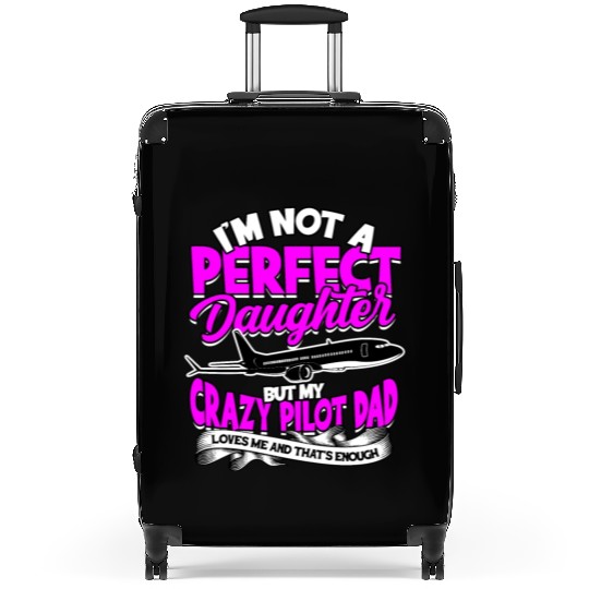 Pilot Daughter Airplane Aviation Job aircraft Suitcases