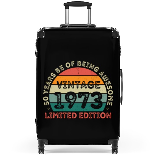 50 Years Vintage 1973 Retro 50th Birthday Suitcases