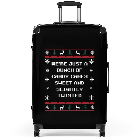 Were Candy Canes Sweet and Twisted Christmas Girlf Suitcases