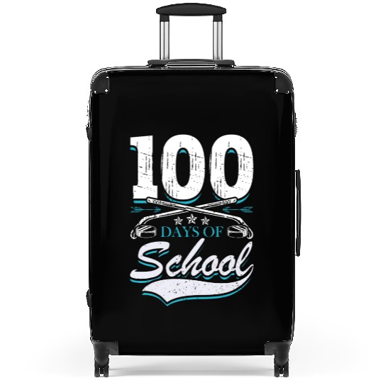 100 Days Of School Ice Hockey Game Sports Suitcases