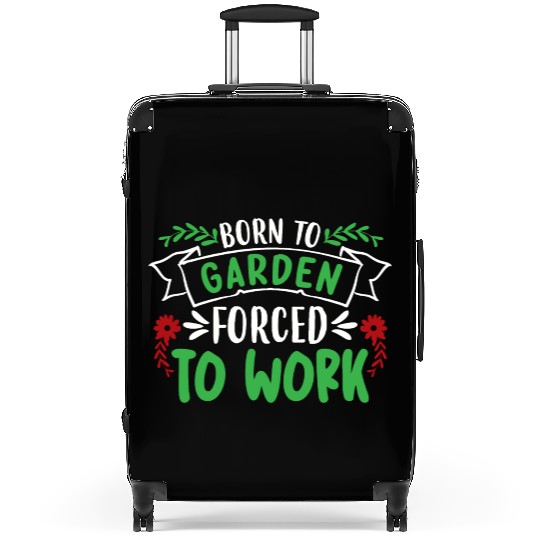 Gardener In The Garden Amateur Gardener Cares For Suitcases