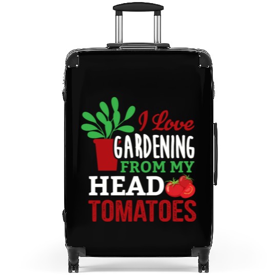 Gardener In The Garden Amateur Gardener Cares For Suitcases