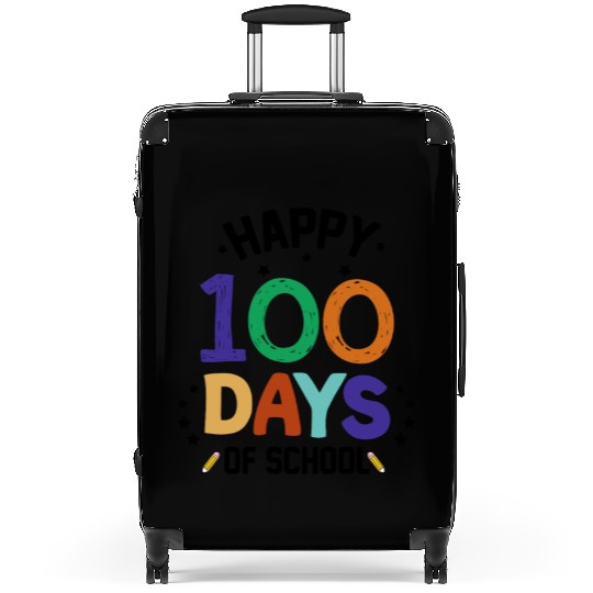 Happy 100 Days Of School Teacher Student Funny Suitcases