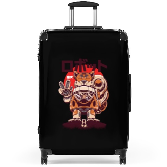 Cute Shiba Robot Pastel Kawaii Aesthetic, Yami Suitcases