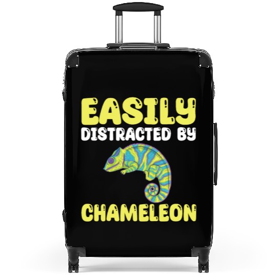Funny Chameleon Lover Quote Suitcases