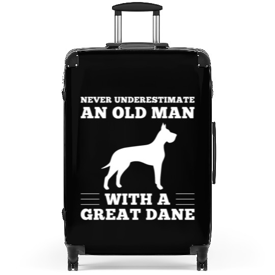 Never Underestimate An Old Man Great Dane Suitcases