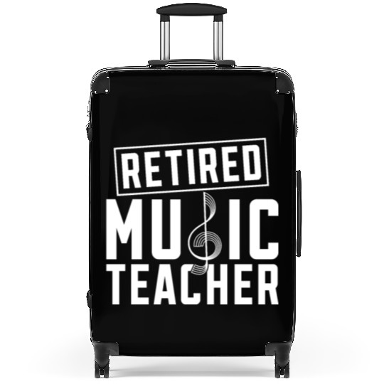 Music Teacher Clef Retired Music Teacher Suitcases