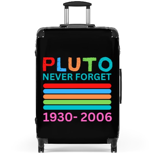 Pluto Never Forget Retro Space Science Pluto Suitcases