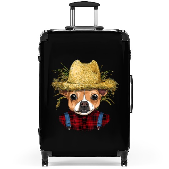 Chihuahua Farmer Farming Agriculture Puppy Pet Do Suitcases