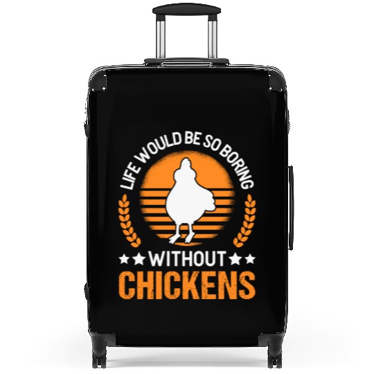 Chickens Chicken Farm Farmer Suitcases