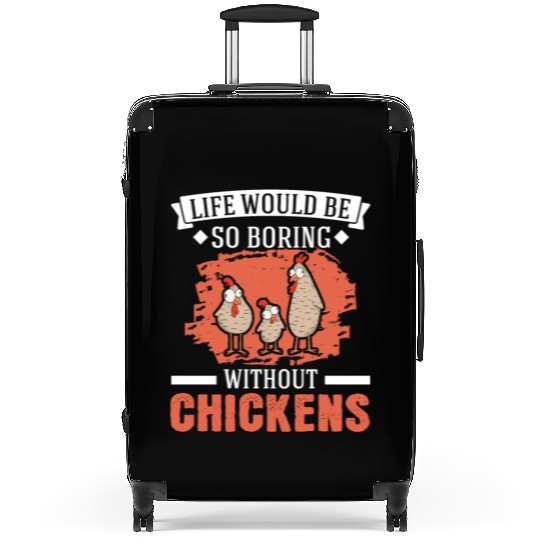 Chickens Chicken Farm Farmer Suitcases