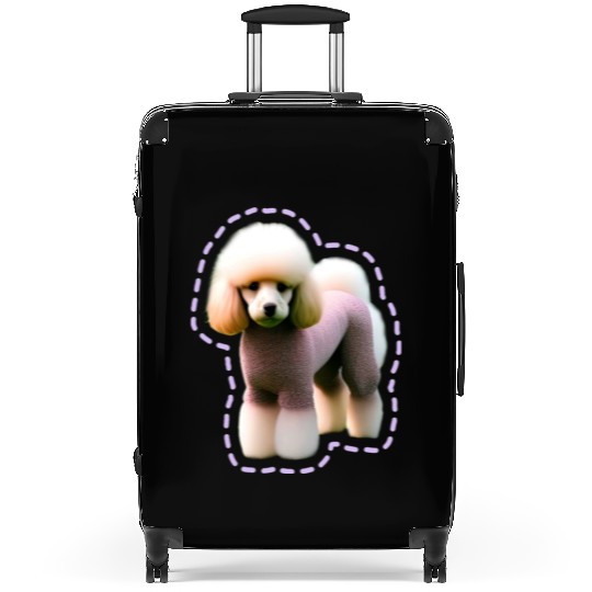 Poodle dog potrait | poodle potrait | pet potrait Suitcases