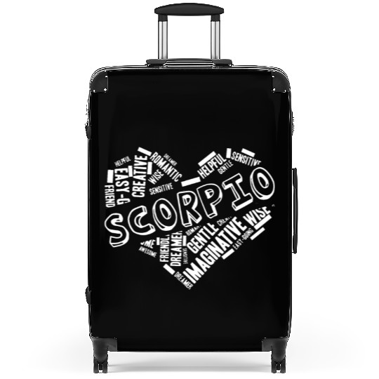 Scorpio Heart Word Cloud Doodle Astrology Zodiac S Suitcases
